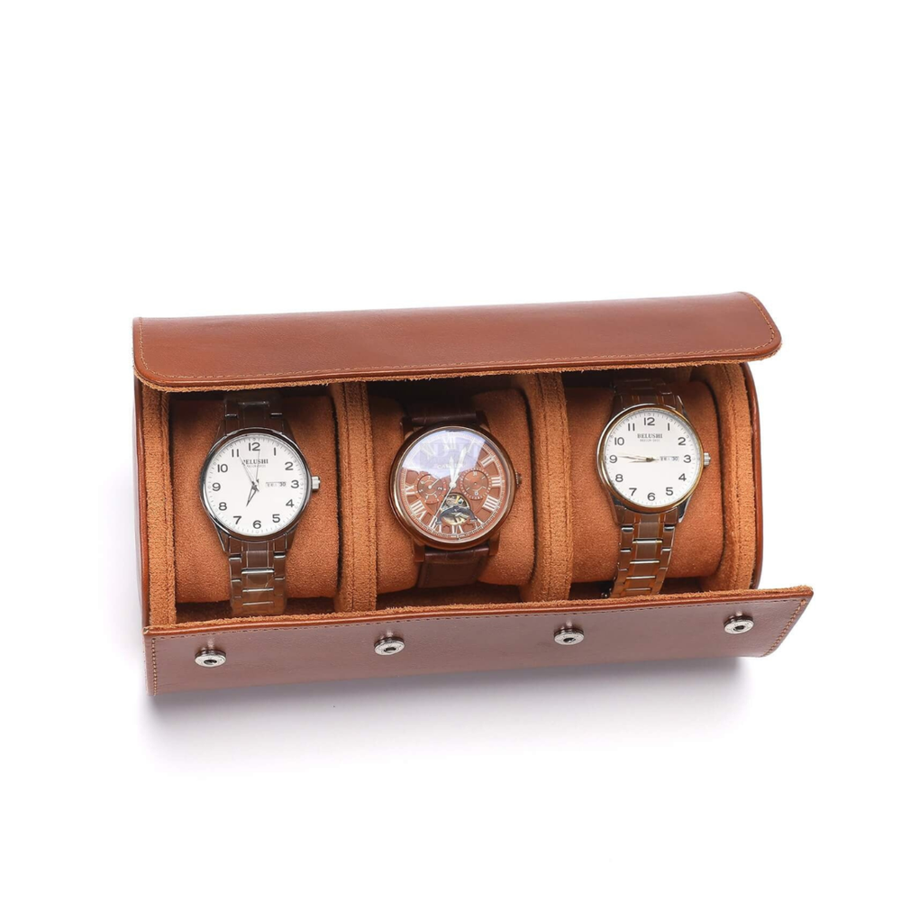 Cognac & Oak Travel Watch Case, Series 1