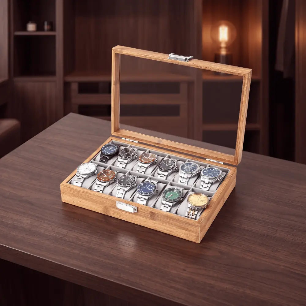 Watch Box - Bamboo Elegance Series 12