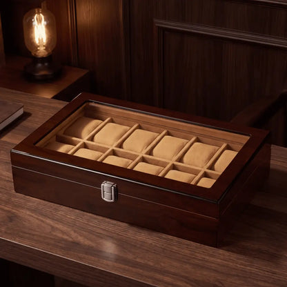 Watch Box - Master of Time Brown Series 12