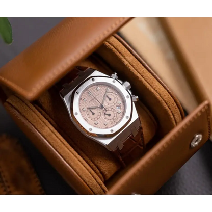 Travel Watch Case - Cognac & Oak Series 1 — Free Gift