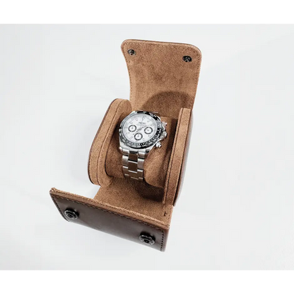 Travel Watch Case - Cognac & Oak Series 1 — Free Gift