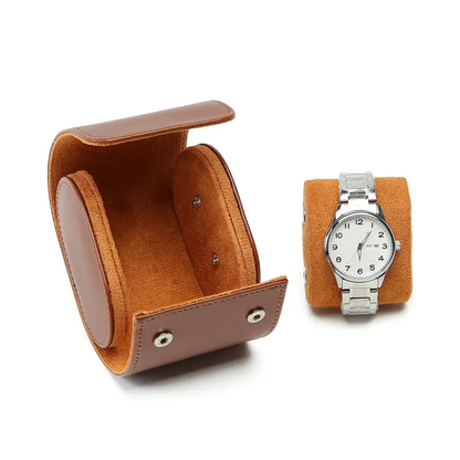 Travel Watch Case - Cognac & Oak Series 1