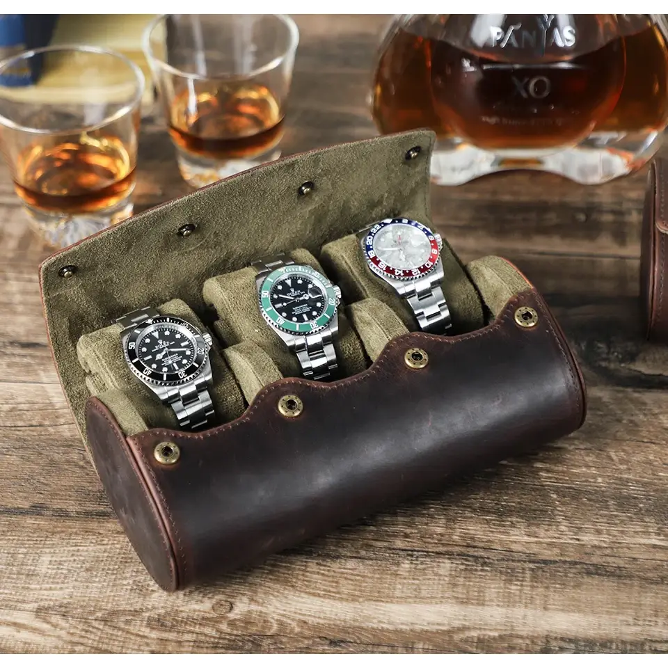 Travel Watch Case - Heritage Leather Series 3