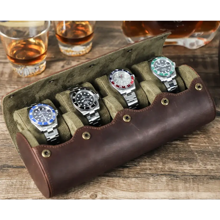 Travel Watch Case - Heritage Leather Series 4
