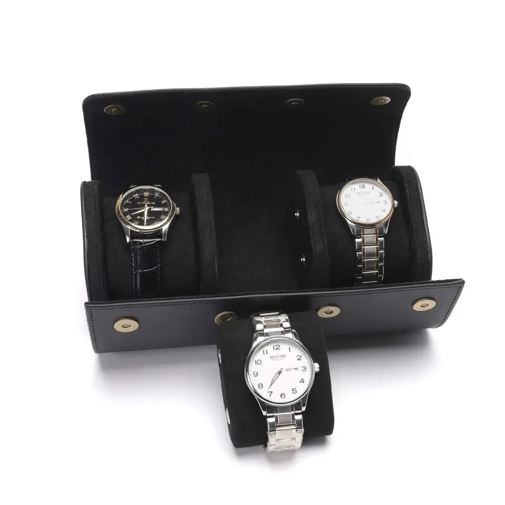 Travel Watch Case - Matte Black Series 3