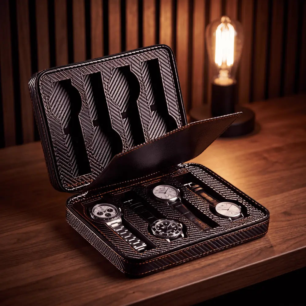 Travel Watch Case - Deep Black Series 8