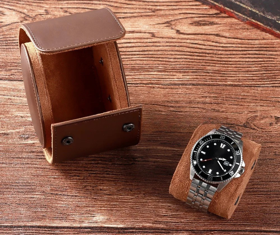 Cognac & Oak Travel Watch Case, Series 1