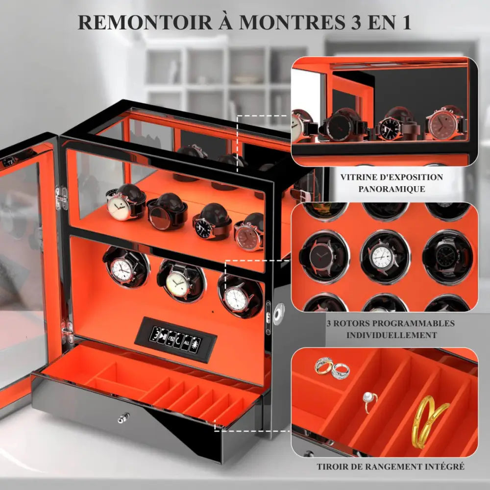 Watch Winder - Crimson Prestige Series 3