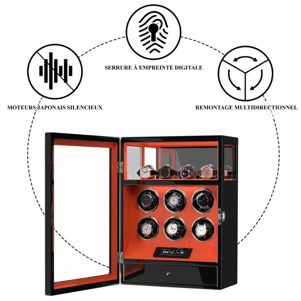 Watch Winder - Crimson Prestige Series 6