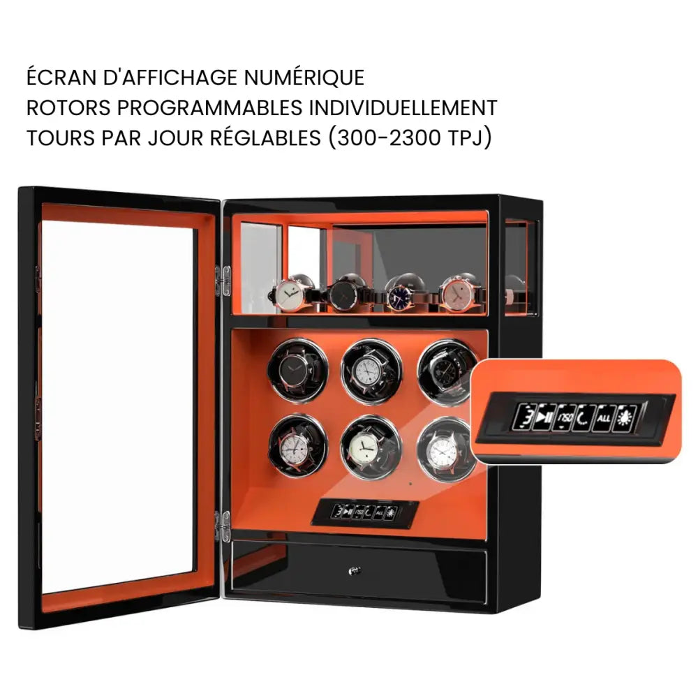 Watch Winder - Crimson Prestige Series 6