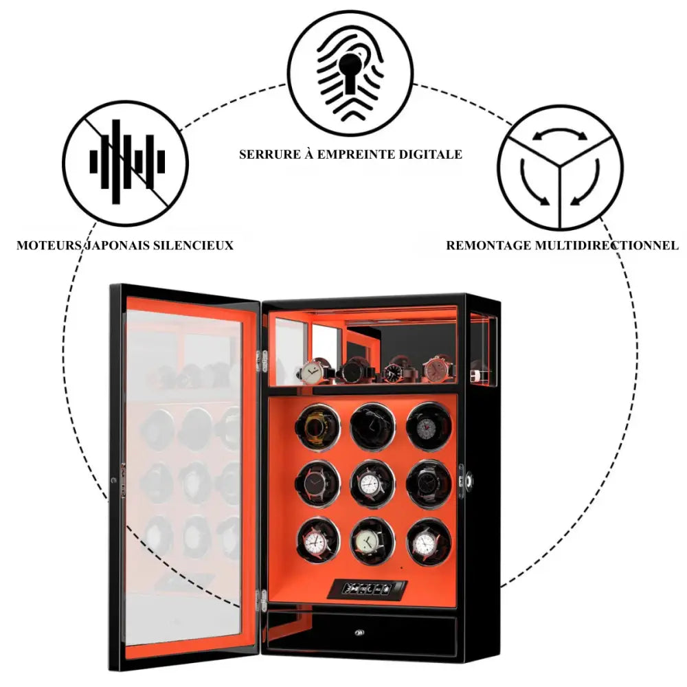 Watch Winder - Crimson Prestige Series 9