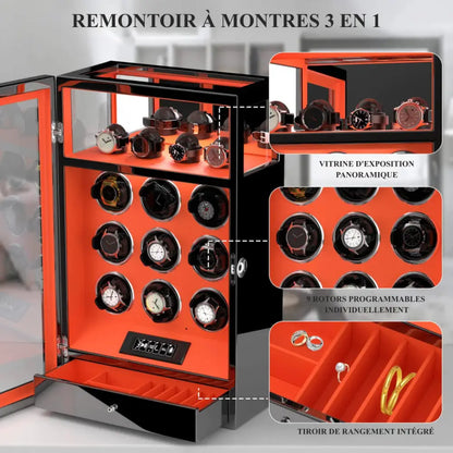 Watch Winder - Crimson Prestige Series 9