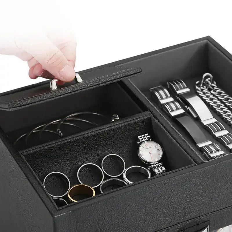 Watch Winder & Jewelry Box - Sky Blue